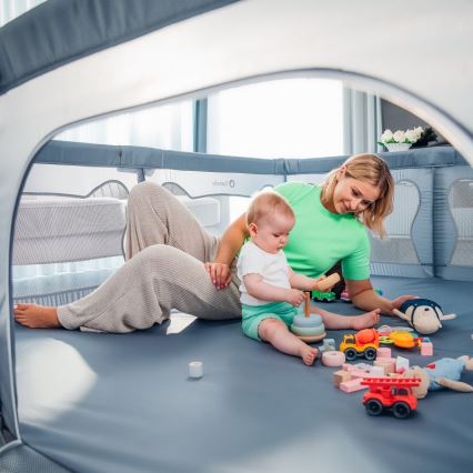 Lionelo - vaikiškas žaidimų aptvaras WILLOW XL pilkas