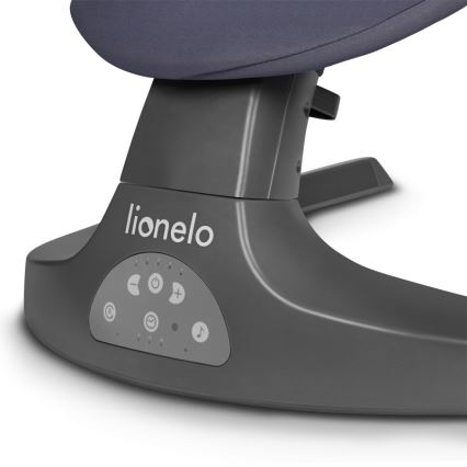 Lionelo - vaikų supynė su melodija RALF 4xAA pilkos betono spalvos + nuotolinio valdymo pultas