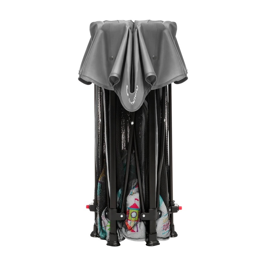 Lionelo - vaikų žaidimų aptvaras ROEL PLUS, pilka / įvairiaspalvė