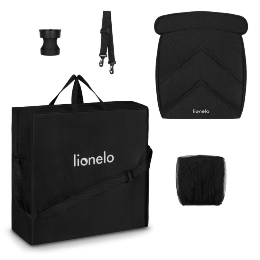 Lionelo - Vežimėlis CLOE juoda/pilka