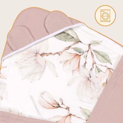 Lionelo - Vokelis automobilinei kėdutei TRAVEL SWADDLE 90x90 cm kreminė Magnolia