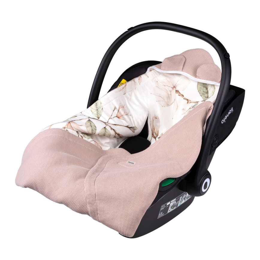 Lionelo - Vystyklas autokėdutei TRAVEL SWADDLE 90x90 cm Smėlio magnolija