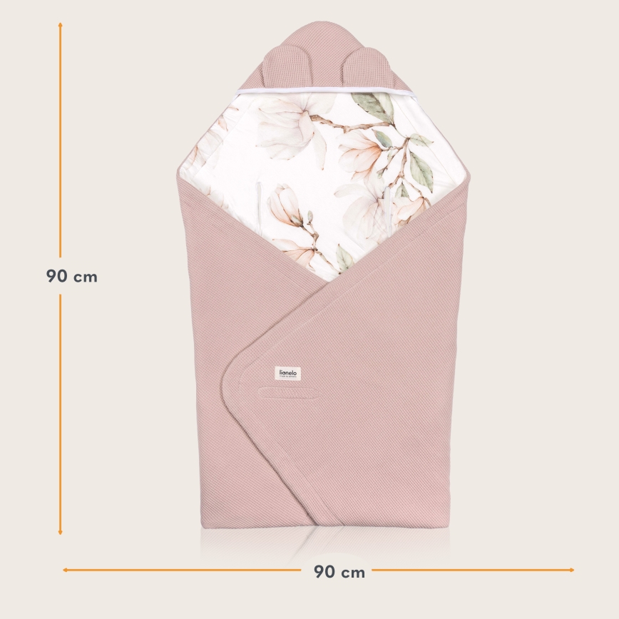 Lionelo - Vystyklas autokėdutei TRAVEL SWADDLE 90x90 cm Smėlio magnolija
