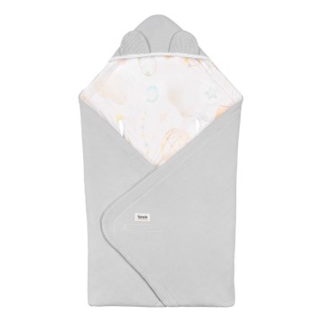 Lionelo - vystyklas automobilinei kėdutei TRAVEL SWADDLE 90x90 cm Pilkas Baloon