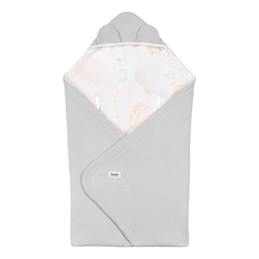 Lionelo - vystyklas automobilinei kėdutei TRAVEL SWADDLE 90x90 cm Pilkas Baloon