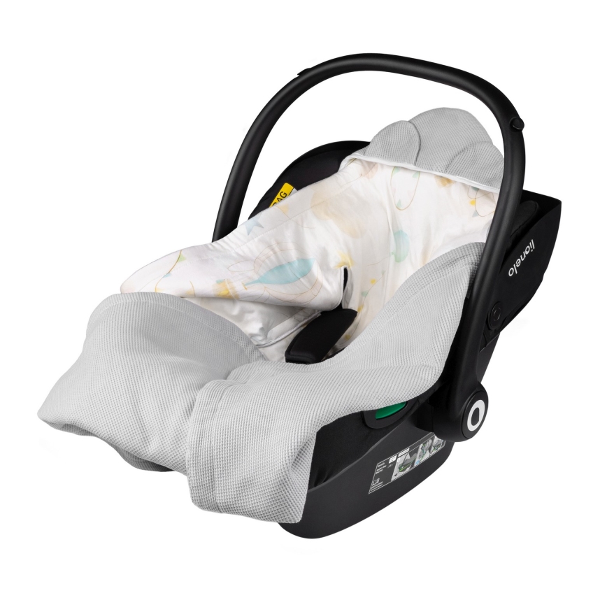 Lionelo - vystyklas automobilinei kėdutei TRAVEL SWADDLE 90x90 cm Pilkas Baloon