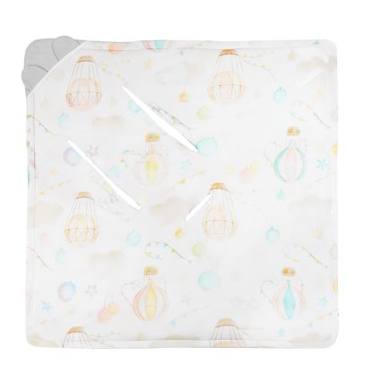 Lionelo - vystyklas automobilinei kėdutei TRAVEL SWADDLE 90x90 cm Pilkas Baloon