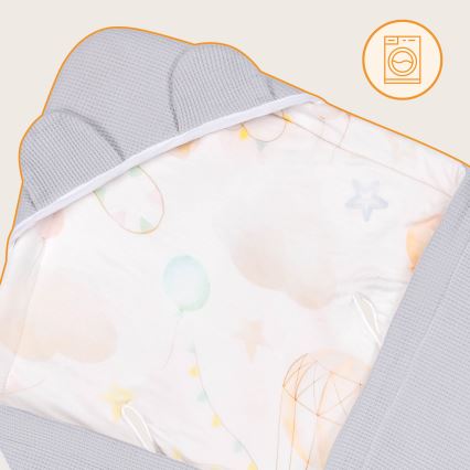 Lionelo - vystyklas automobilinei kėdutei TRAVEL SWADDLE 90x90 cm Pilkas Baloon