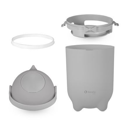 Lionelo - Vystyklų šiukšliadėžė PUREBIN 10 l, pilka