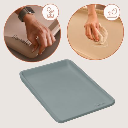 Lionelo - Vystymo kilimėlis MEGS 49x70 cm pilkos spalvos