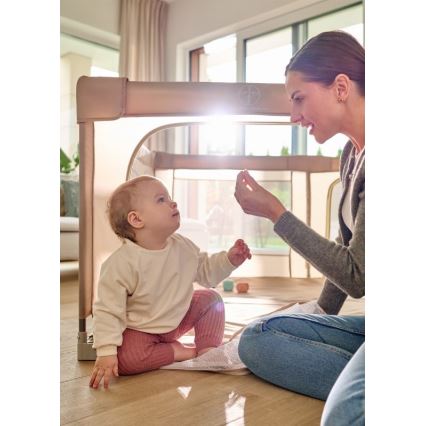 Lionelo - žaidimų aptvaras FLORENCE, smėlio spalvos