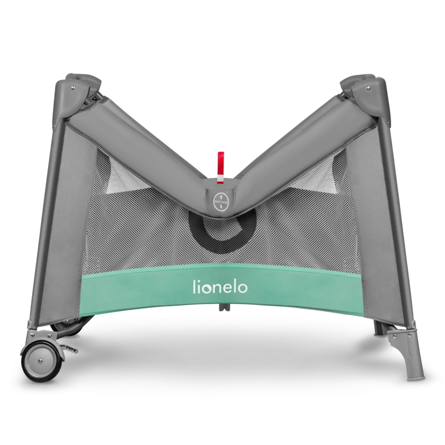 Lionelo - žaidimų aptvaras MILLE pilka ir žalia