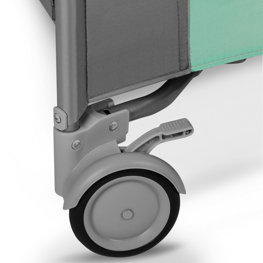 Lionelo - žaidimų aptvaras MILLE pilka ir žalia