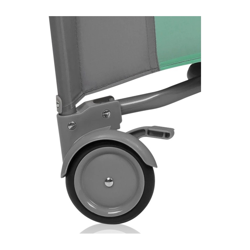 Lionelo - Žaidimų aptvaras MILLE PLUS Pilka Žalia