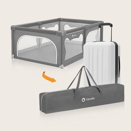 Lionelo - žaidimų aptvaras WILLOW pilkas