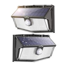 Litom - RINKINYS 2x LED Saulės energijos sieninis šviestuvas su jutikliu LED/3,7V IP67