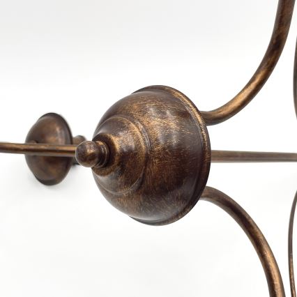 Liustra ant grandinės ANTON 3xE14/15W/230V bronzinė