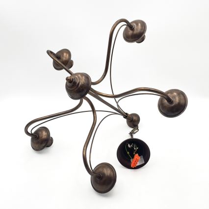 Liustra ant grandinės ANTON 5xE14/15W/230V bronzinė