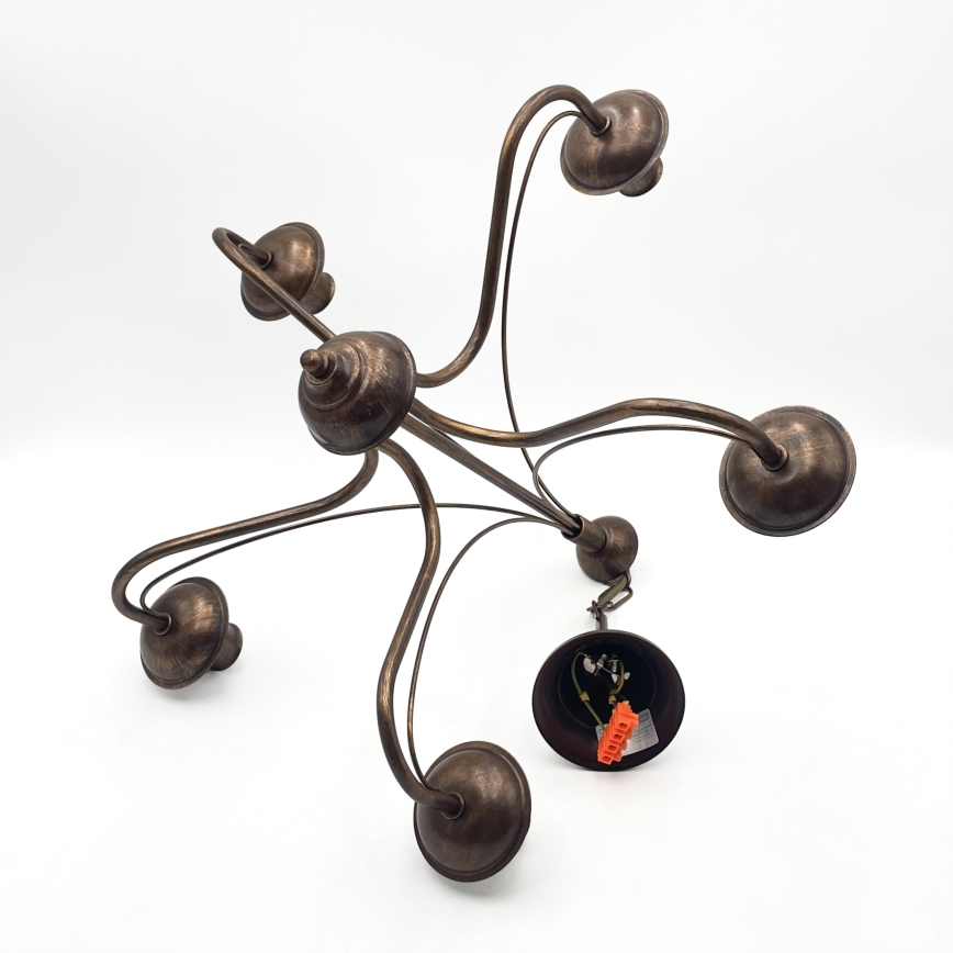 Liustra ant grandinės ANTON 5xE14/15W/230V bronzinė