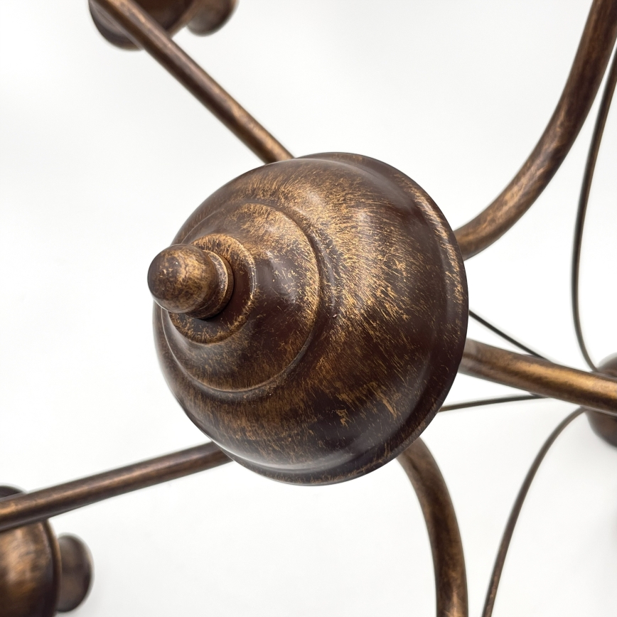 Liustra ant grandinės ANTON 5xE14/15W/230V bronzinė