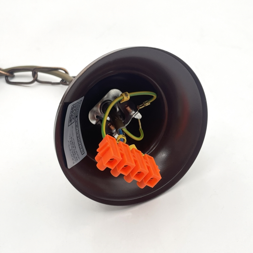 Liustra ant grandinės ANTON 5xE14/15W/230V bronzinė