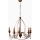 Liustra ant grandinės CLASSIC 5xE14/40W/230V bronzinė