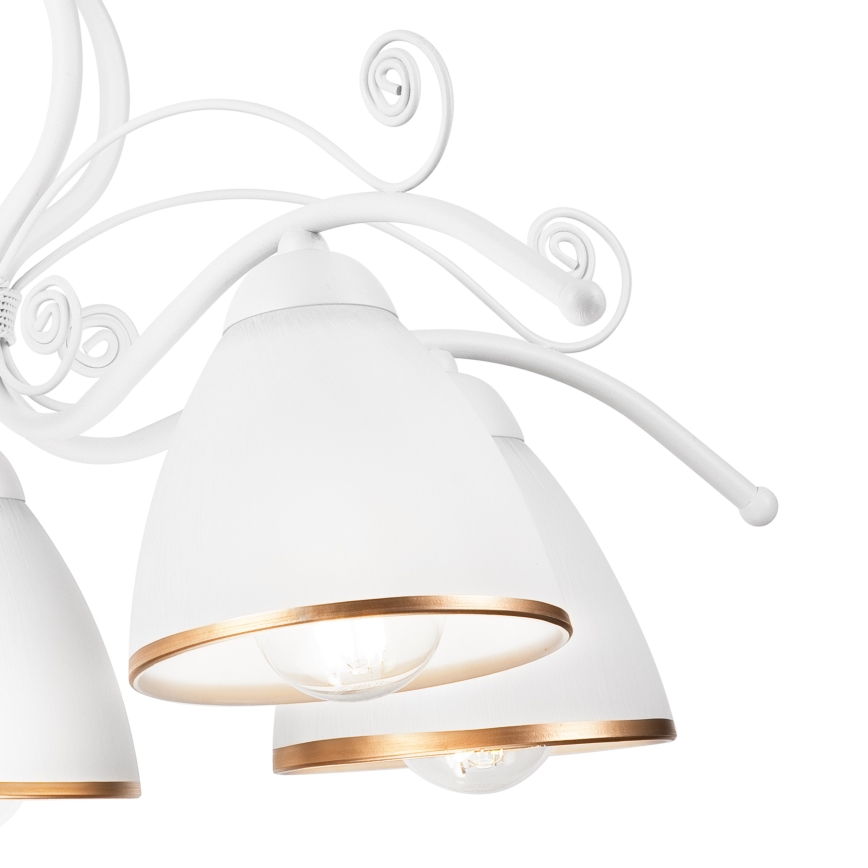 Liustra ant grandinės RETRO II 5xE27/60W/230V balta