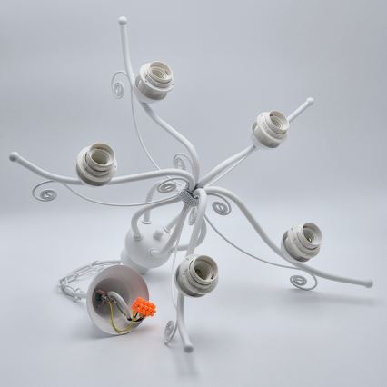 Liustra ant grandinės RETRO II 5xE27/60W/230V balta