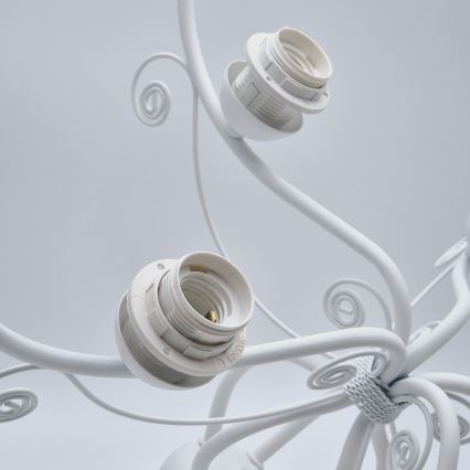 Liustra ant grandinės RETRO II 5xE27/60W/230V balta