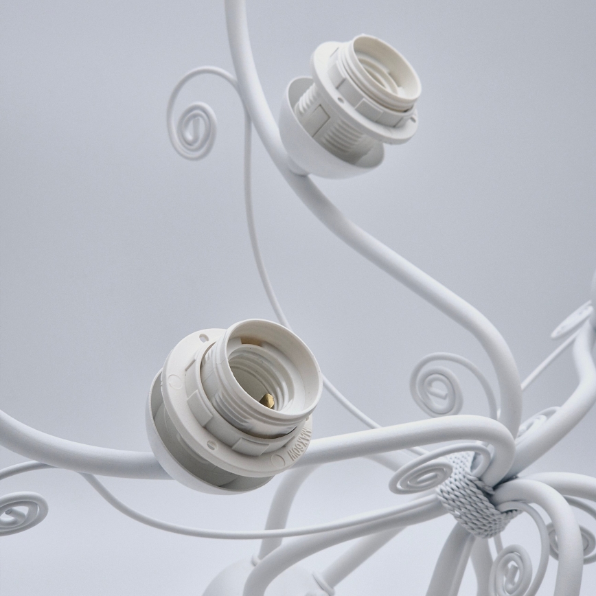 Liustra ant grandinės RETRO II 5xE27/60W/230V balta