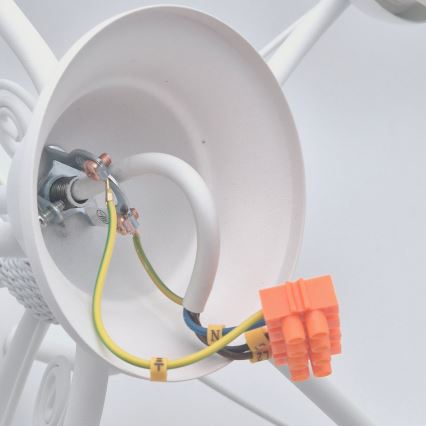 Liustra ant grandinės RETRO II 5xE27/60W/230V balta