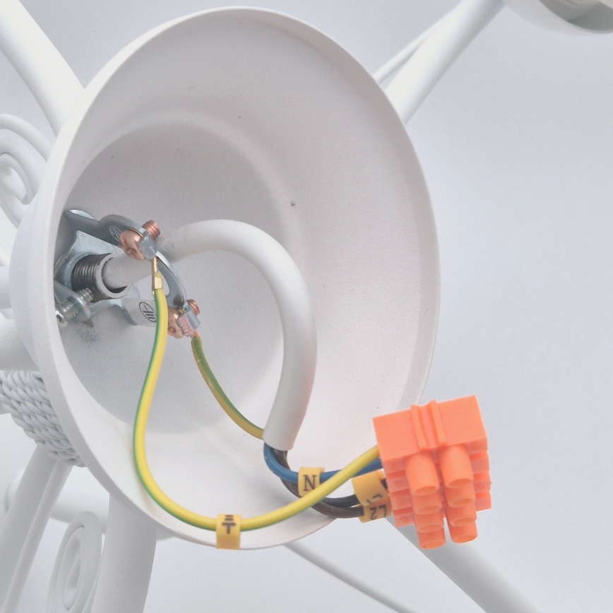 Liustra ant grandinės RETRO II 5xE27/60W/230V balta