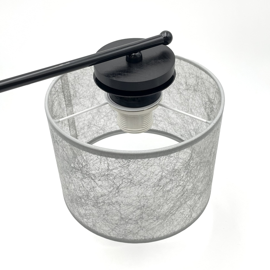 Liustra ant grandinės ROSA 5xE27/60W/230V juoda/pilka