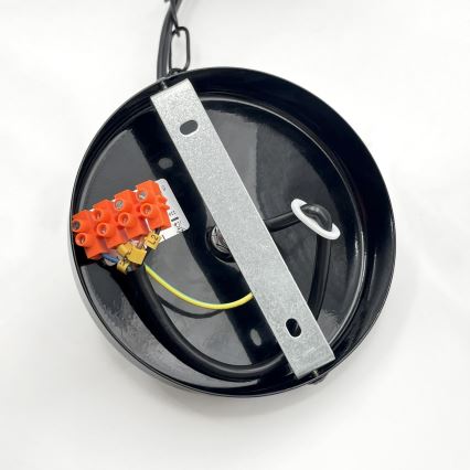 Liustra ant grandinės ROSA 5xE27/60W/230V juoda/pilka