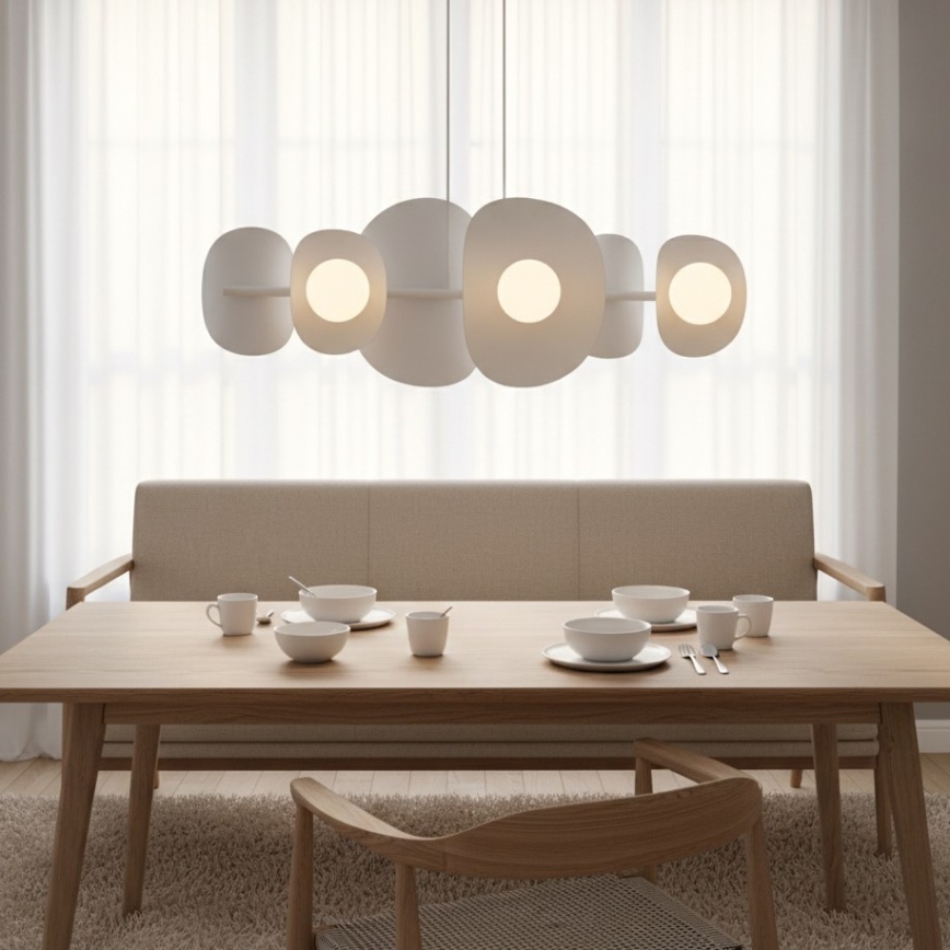 Liustra ant laido ELEMENTI 6xG9/8W/230V balta