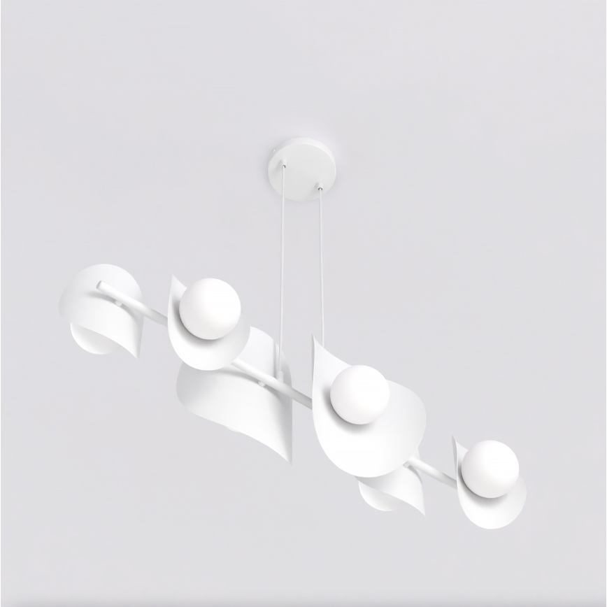 Liustra ant laido ELEMENTI 6xG9/8W/230V balta