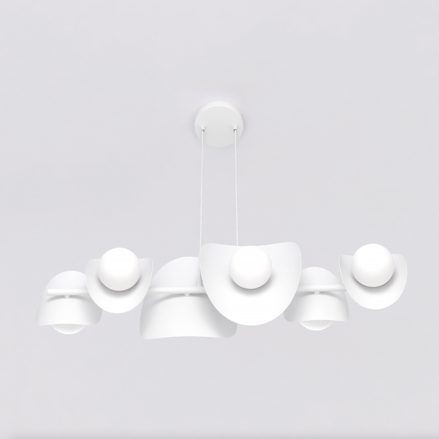 Liustra ant laido ELEMENTI 6xG9/8W/230V balta