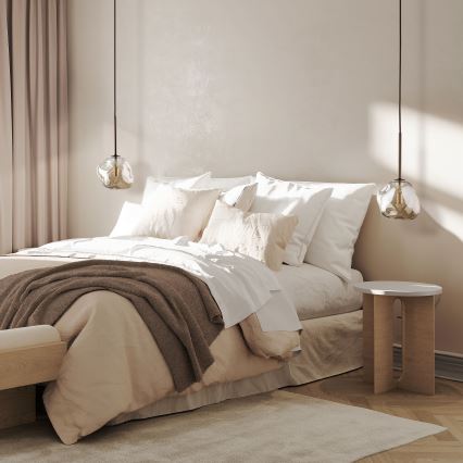 Liustra ant laido LAVA 1xG9/8W/230V bronzinė / dūminė smėlio spalva