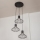 Liustra ant laido SOLANO 3xE27/15W/230V, juoda/auksinė