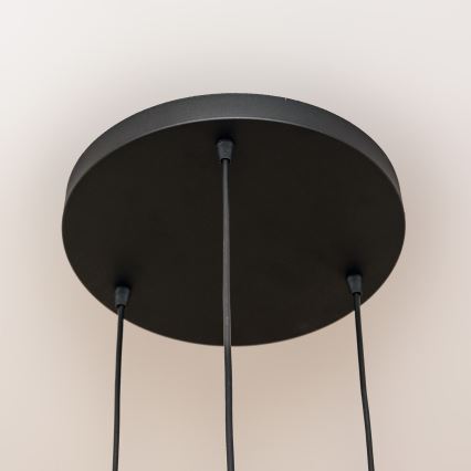 Liustra ant laido SOLANO 3xE27/15W/230V, juoda/auksinė