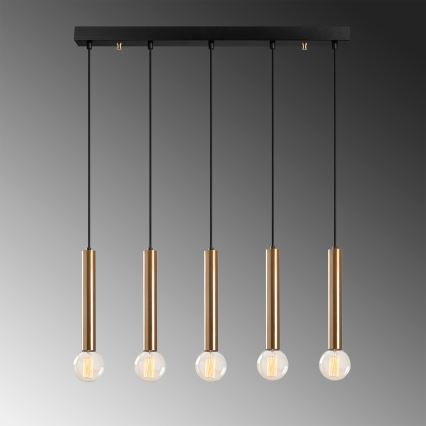 Liustra ant laido TEMPO 5xE27/40W/230V auksinė