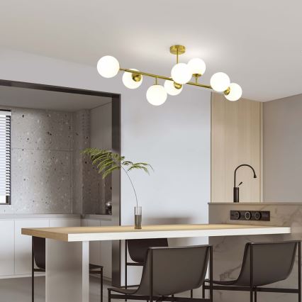 Liustra ant stiebo DORADO 8xE14/40W/230V auksinė