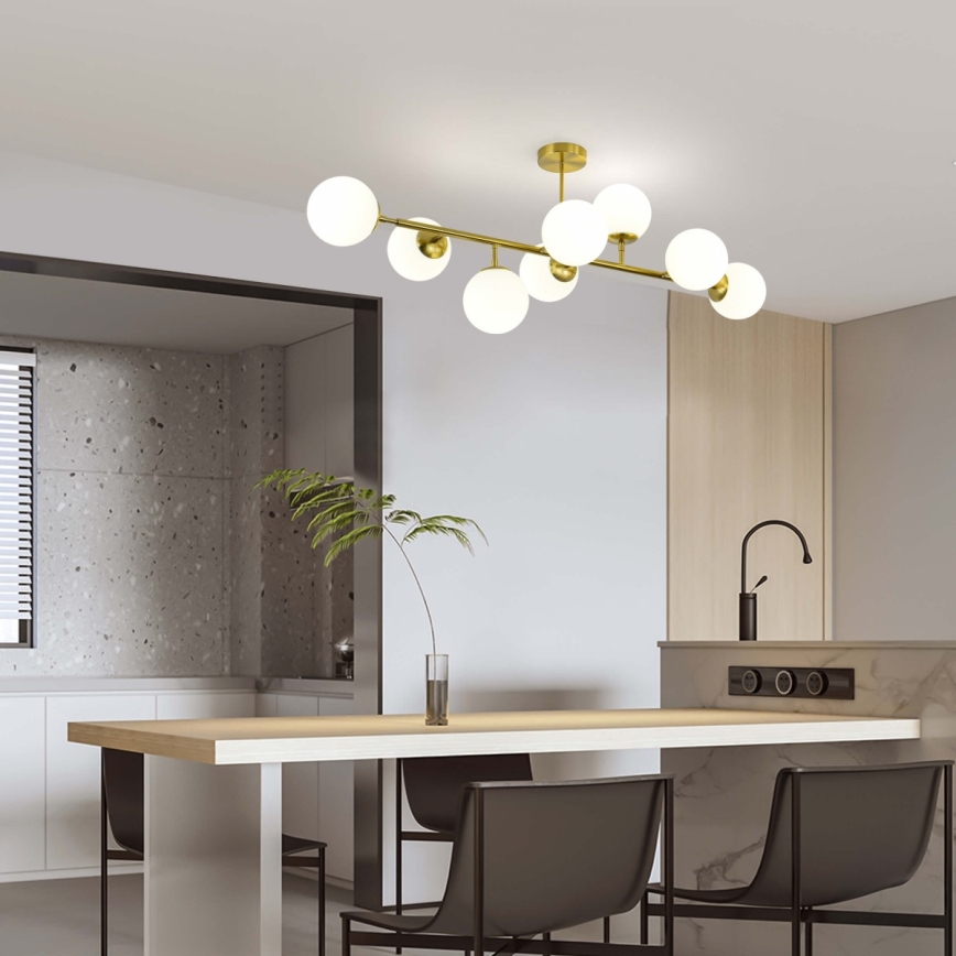 Liustra ant stiebo DORADO 8xE14/40W/230V auksinė