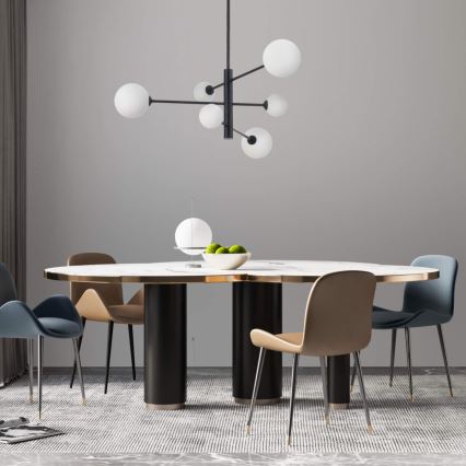 Liustra ant strypo DORADO 6xG9/40W/230V juoda