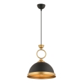 Liustra MONZA su laidu 1xE27/40W/230V Ø30 cm juoda/bronzinė