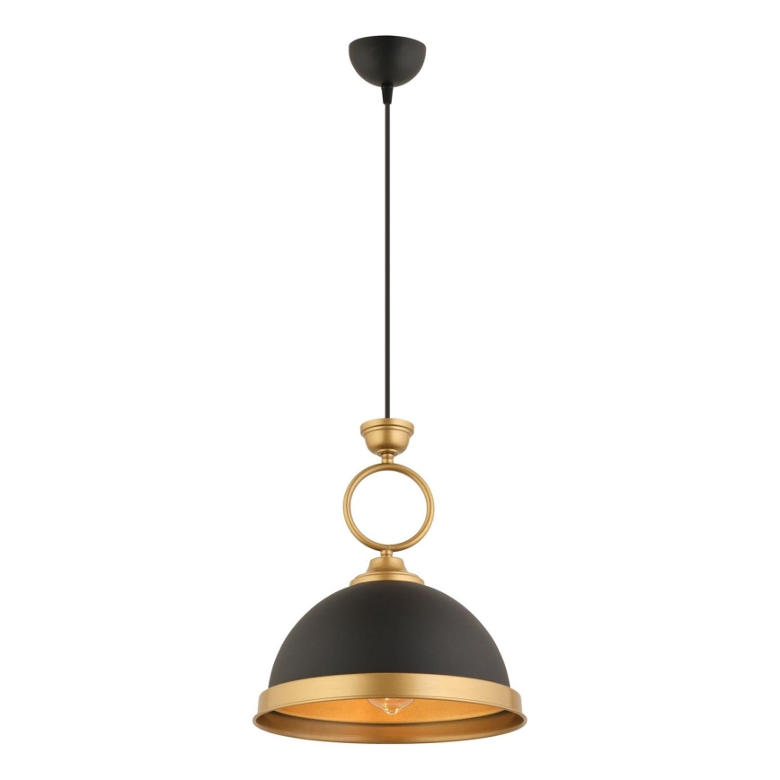 Liustra MONZA su laidu 1xE27/40W/230V Ø30 cm juoda/bronzinė