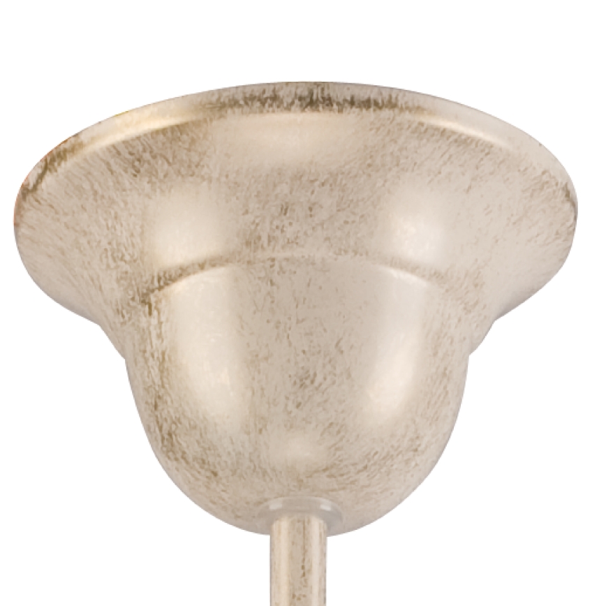 Liustra su grandine RETRO II 5xE27/60W/230V, balta patina