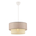 Liustra su laidu ECHO 1xE27/60W/230V smėlinė/kreminė