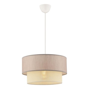 Liustra su laidu ECHO 1xE27/60W/230V smėlinė/kreminė