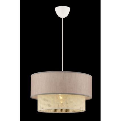 Liustra su laidu ECHO 1xE27/60W/230V smėlinė/kreminė